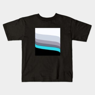 On a Curve - Teal Kids T-Shirt